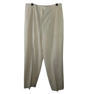 Vintage Pendleton 100% Virgin Wool Cream Dress Pants Size 16 Petite